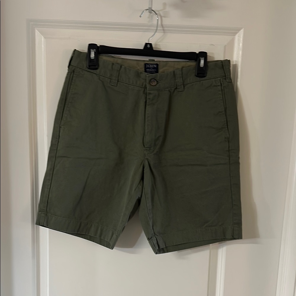J. Crew Men's Forest Green Flat Front Shorts